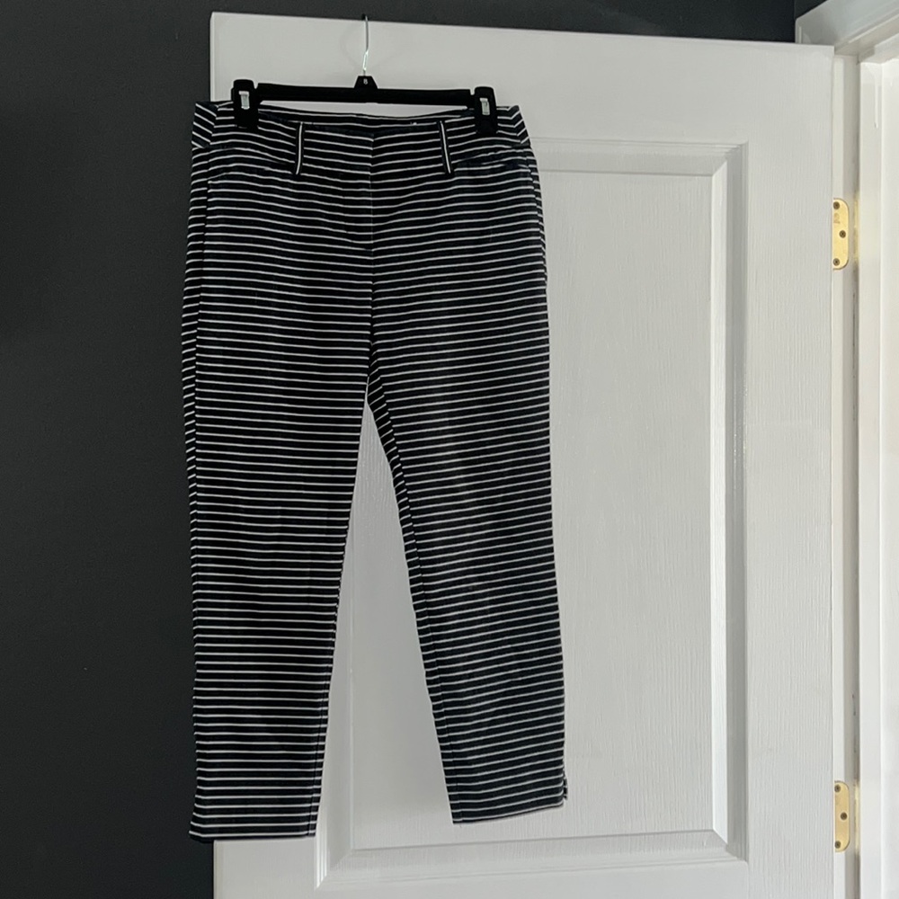 Navy and white loft dress pants